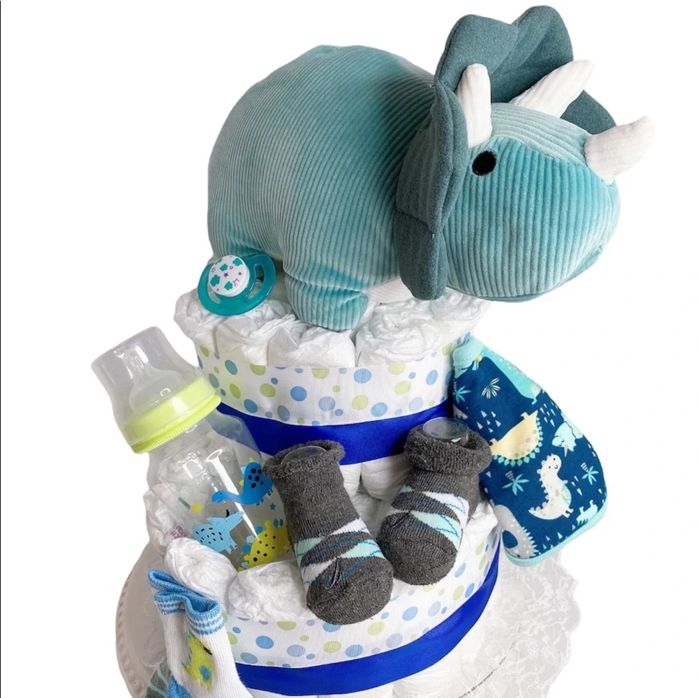 Dinosaur Diaper Cake, Baby shower gift